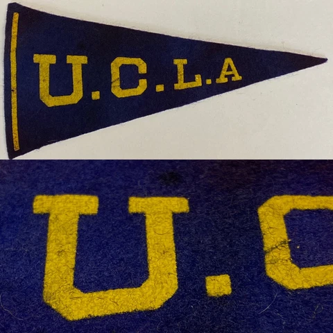 1950s UCLA Bruins California Los Angeles  University Mini Pennant 2.5x5.5 Cover