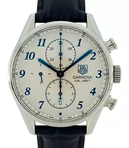 Tag Heuer 41mm Men's Carrera Automatic Chronograph White Dial Watch- CAR2114! - Picture 1 of 11