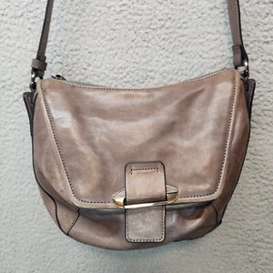 Kooba Gray Crossbody Purse Pocketbook Bag Magnetic Closure Zipper Compartment - Picture 1 of 14