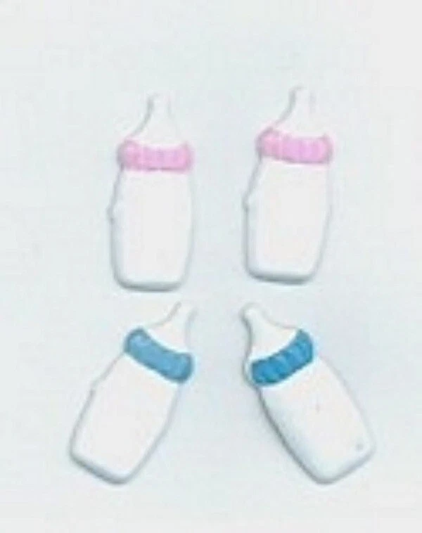 BIBERÓN ÁLBUM DE RECORTES DECORATIVO BRADS OJALES SALIDA 8 PIEZAS ROSA Y AZUL Foto 1 de 1