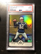2005 Upper Deck Reflections Tom Brady GOLD /50 Patriots Card #55 Pop 3 No Higher