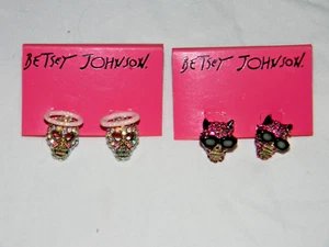 Betsey Johnson AD Angel Devil Ohrringe extrem selten - 2er Set - Bild 1 von 5