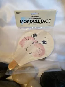 Vorgenähter Siebdruck Mopp Puppengesicht - Bild 1 von 3