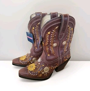 Durango Women's 8" Crush Golden Wildflower Western Boot - Snip Toe 6M - Picture 1 of 9