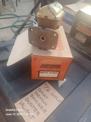 Dodge Dart Swinger Plymouth DUSTER 1976 freno Scamp cilindro maestro disco de alimentación Foto 1 de 4