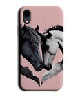 Black and White Horse Couple Watercolor Picture Phone Case Cover Horses & AG46