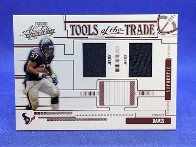 2005 Playoff Absolute Memorabilia DUAL JERSEYS Domanick Davis #TT-26 **63/100** - Image 1 of 2