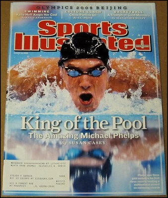 18/08/2008 Sports Illustrated Michael Phelps Juegos Olímpicos de Beijing Brett Favre Lebron Foto 1 de 4