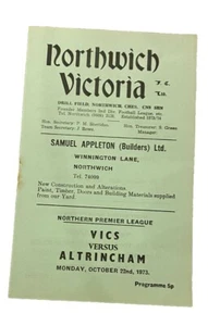 NORTHWICH VICTORIA V ALTRINCHAM - NORTHERN PREMIER LEAGUE - 22.10.1973 - Bild 1 von 1