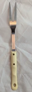 Anacapa Stainless Meat Serving Fork Yellow Melamine Handle Taiwan - Picture 1 of 5