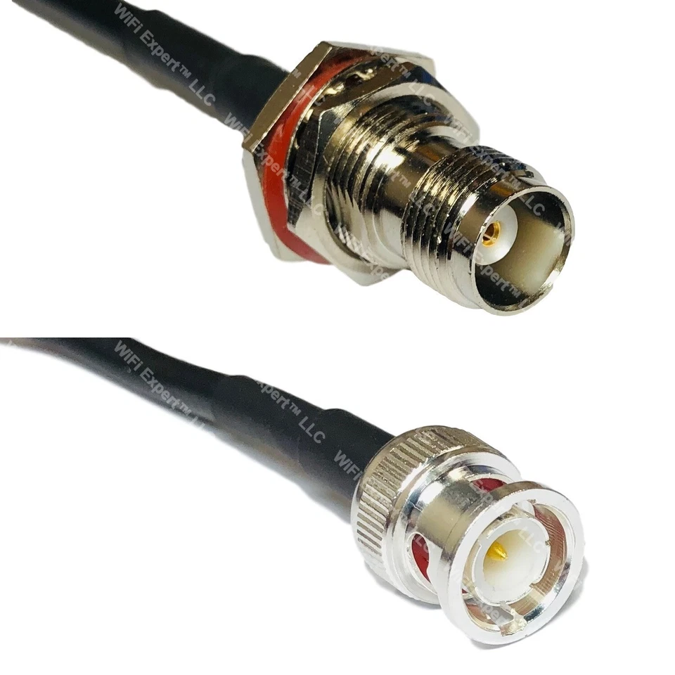LMR240UF TNC FEMALE BULKHEAD to BNC MALE Coax RF Cable USA-Ship Lot - Image 1 of 1
