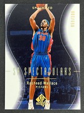 2004-05 SP Authentic Rasheed Wallace SP Limited 59/100 #93 Detroit Pistons
