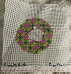 Mermaid’s needle Preppy conch Tree Handpainted Needlepoint Canvas - Picture 1 of 1