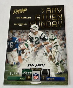 Joe Namath Any Given Sunday 2021 Panini Prestige Xtra Points Gold #AGS-JN #03/99 - Picture 1 of 2