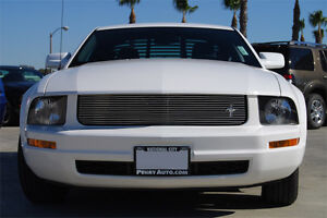 V6- SHELBY LOOK Mustang Grille Overlay with Pony, Upper and Lower - 2005-2009