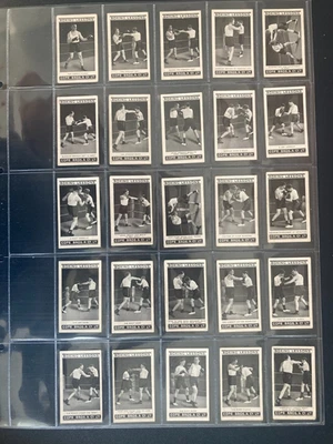 cigarette cards boxing lessons Cope 1935 full set - Image 1 of 2