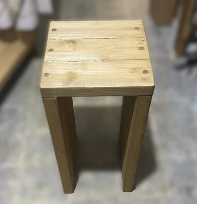 Rustic Side Table/ Living Room End Table Bedside Table Chunky Solid Wood - Image 1 of 4