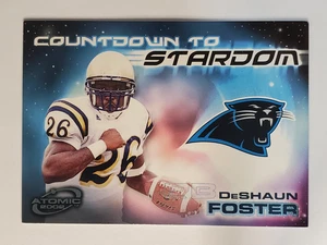 2002 Atomic Countdown To Stardom #4 DeShaun Foster ~ Carolina Panthers - Picture 1 of 2