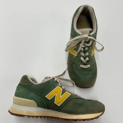 Новый баланс туфли женский размер 7 зеленый желтый 574 GS2 замшевые кроссовки WL574GS2 - Изображение 1 из 4