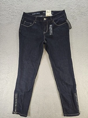 ANA-A New Approach Womens Skinny Leg Zip Skinny Ankle Blue Jean 29 Or 8 - Image 1 of 4