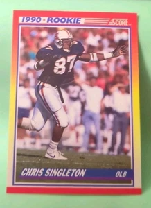 1990 Score - Chris Singleton #290 (RC) - Arizona Wildcats - Picture 1 of 2
