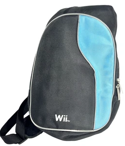 Nintendo Wii Sling Schultertasche Rucksack Blau & Schwarz Aufbewahrung Tragetasche - Bild 1 von 8