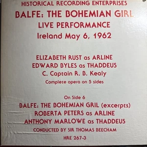 BALFE-THE BOHEMIAN GIRL-RUST-BYLES-ORIGINAL HRE 3-LP VINYL BOX SET-USED - Foto 1 di 5