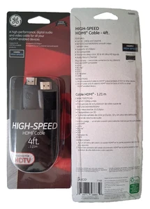 GE HDMI Cable High Speed 4 ft Video & Audio Designed for HDTV - Picture 1 of 1