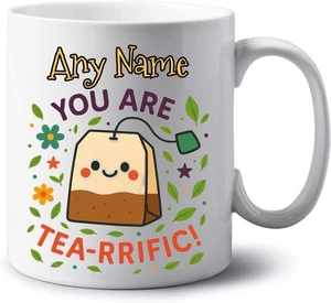 You are Tea-rrific Jumbo 20 oz taza de té de café nombre taza bestia amante del té regalos - Imagen 1 de 4