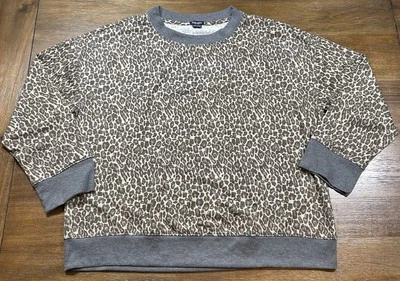 Espléndida sudadera pulóver ligera con estampado de leopardo talla XXL para mujer Foto 1 de 4