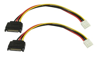 8-Inch 4 Pin Floppy Drive to 15 Pin SATA Male Power Cable(2-Pack) - Image 1 of 4