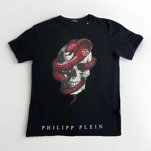 Philipp Plein Men's T-shirt Gr: 3 XL Black Skull /Snake Rhinestones Rare - Bild 1 von 10