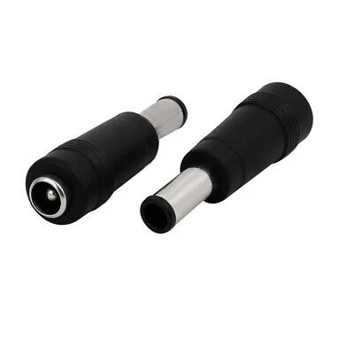 UXCELL Convertidor adaptador macho con conector de alimentación de CC 5,5 x 2,1 mm hembra a 6,0 x 4,3 mm 2 piezas