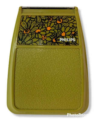 94394 Rasoio elettrico vintage - Philips - verde fantasia fiori - Immagine 1 di 4