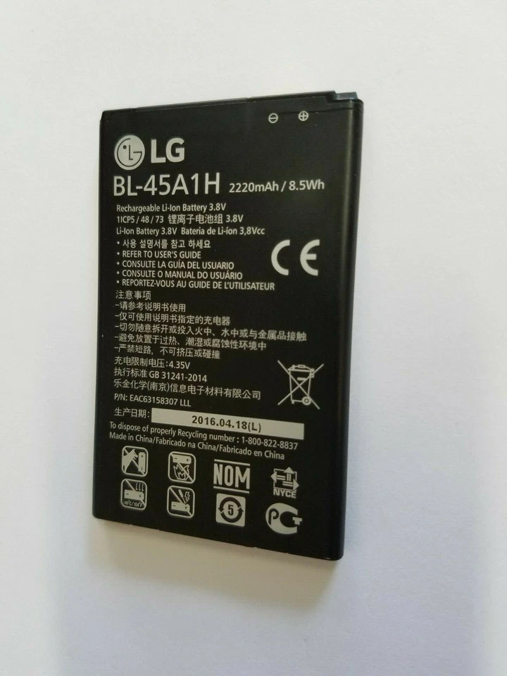 原装 LG BL-45A1H 手机电池 2200mAh 适用于 K10 K425 K428 MS428 F670 — 第 1/1 张图片