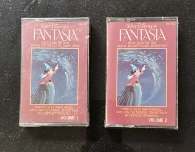 WALT DISNEY’S FANTASIA MUSIC SOUNDTRACK CASSETTE TAPES VOLUME 1 & 2 SET New Seal - Image 1 of 4