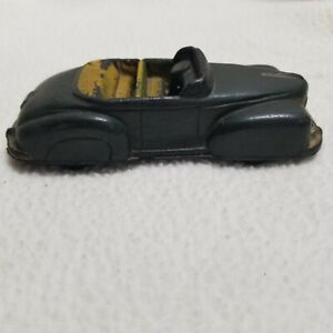 Vintage Convertible ARCOR SAFE PLAY TOYS Rubber Toy Car Green and Yellow
