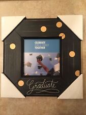 NEW Graduation Picture Frame Kohl’s 4x4 Black Gold Graduate Polkadot Rustic