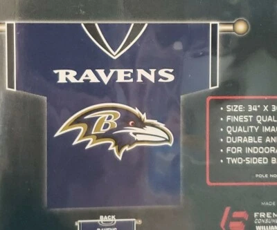 Baltimore Ravens 34 «x 30» 2 стороны дом Джерси флаг - Изображение 1 из 2