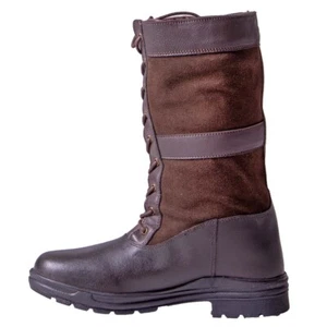 QHP Outdoor Stiefel Bodi, Winter Stallschuh Reitschuh Reitstiefel Leder braun - Bild 1 von 4