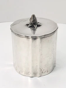 Antique Handmade Sterling Silver Tea Caddy 243g - Picture 1 of 12