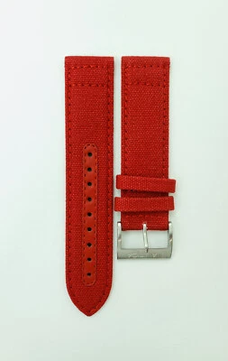 CORREA RELOJ NAUTICA, A11559G, N11559G, TELA ROJA + CUERO, CORREA NAUTICA, Foto 1 de 4