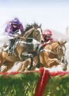 Birthday Card - Horse Racing Hurdles - Country Cards NEW