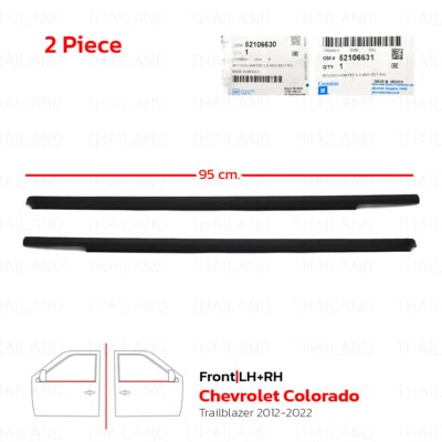 Cinturón de puerta exterior resistente a la intemperie delantera izquierda+derecha para Chevrolet Colorado 2012-22 Foto 1 de 4