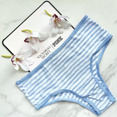 ROSA Victoria's Secret Algodón Corazón Pointelle Cheeky Panty Puerto Azul Talla S/M Foto 1 de 4