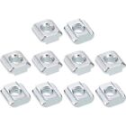 50Pcs Carbon Steel T Nuts Zinc Plated 2020 Series Smooth M5 M6 T Slot Bolts