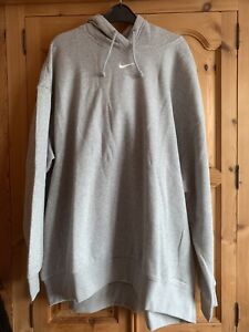 Nike Hoodie Oversized Fleece Pullover Grey Womens XL (16) New with tags