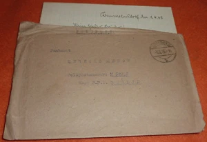 Feldpost 1945 Kriegsmarine Hilfskreuzer Hansa Königsberg Schlacht Kleinwolmsdorf - Bild 1 von 4