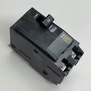 SQUARE D 50 Amp Circuit Breaker Bolt-On 2 Pole 120/240 Volt QOB250 - Picture 1 of 15