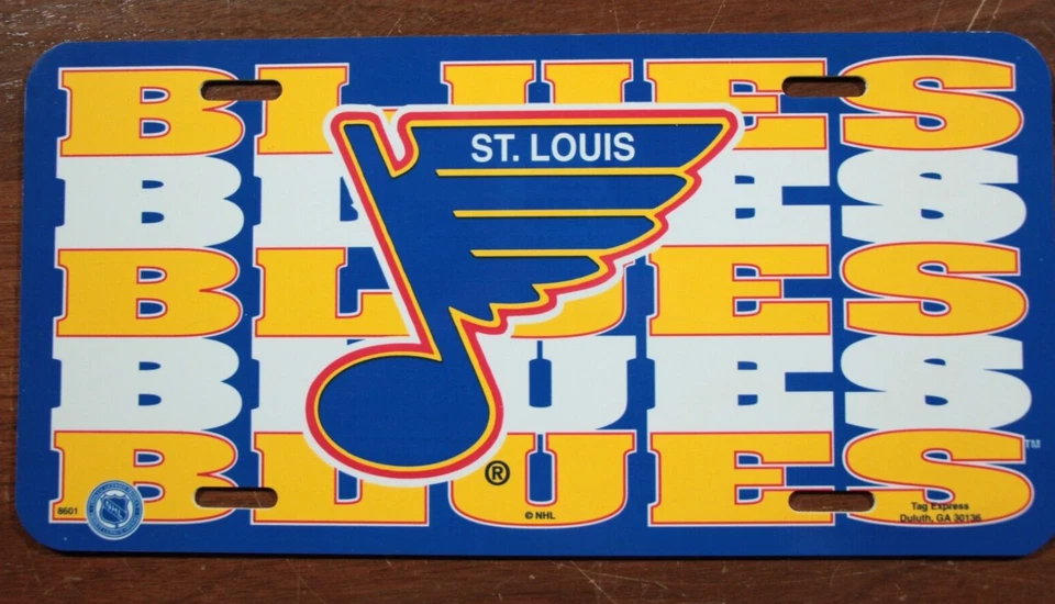 Vintage 90s St. Louis Blues License Plate NHL Hockey - Image 1 of 4